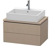 L-Cube Duravit vasque LC580607575 72 x 47,7 cm, lin, pour console, 2 tiroirs
