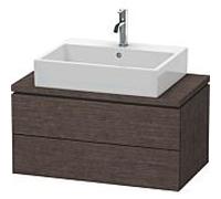 L-Cube Duravit vasque LC580707272 82 x 47,7 cm, chêne foncé brossé, pour console, 2 tiroirs
