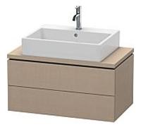 L-Cube Duravit vasque LC580707575 82 x 47,7 cm, lin, pour console, 2 tiroirs