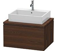 L-Cube Duravit vasque LC581106969 72 x 54,7 cm, noyer brossé, pour console, 1 coulissant