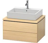 L-Cube Duravit vasque LC581607171 72 x 54,7 cm, chêne méditerranéen, pour console, 2 tiroirs
