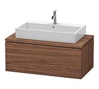 L-Cube Duravit vasque LC581902121 102 x 54,7 cm, noyer foncé, pour console, 2 tiroirs