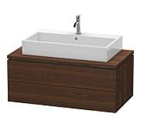 L-Cube Duravit vasque LC581906969 102 x 54,7 cm, noyer brossé, pour console, 2 tiroirs