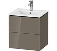 L-Cube Duravit vasque LC621808989 52x39,1x55cm, 2 tiroirs, suspendu, gris flanelle brillant