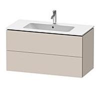 L-Cube Duravit vasque LC624209191 102 x 48, 2000 cm, taupe mat, 2 tiroirs, suspendu