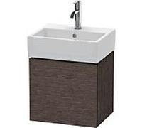 Duravit Meuble sous-lavabo L‑Cube LC6245L7272 suspendu 1 porte gauche 434×400×341 chêne brossé foncé