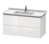 L-Cube Duravit vasque LC626602222 102 x 46,9 cm, blanc brillant, 2 tiroirs, suspendu