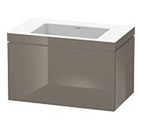 L-Cube Duravit vasque LC6917N8989 80 x 48 cm, sans trou pour robinet, gris flanelle brillant, coulissant 2000