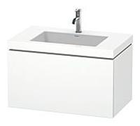Duravit Ensemble suspendu L-Cube c-bonded LC6917O1818 1 tiroir 1 trou 80×50 cm blanc mat