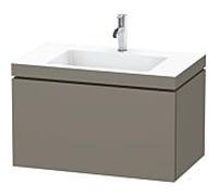 Duravit Meuble suspendu L-Cube LC6917O9090 - 1 tiroir, sans trop-plein, 80x50x48 cm, flanelle gris