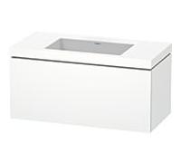 Duravit Meuble suspendu L-Cube c-bonded LC6918N1818, 1 tiroir, sans trop-plein et sans trou, blanc mat