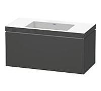 Duravit Meuble avec vasque L-Cube Vero Air LC6918N4949 – 1 tiroir suspendu graphite mat