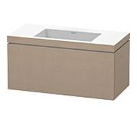 L-Cube Duravit vasque LC6918N7575 100 x 48 cm, sans trou pour robinetterie, lin, coulissant 2000