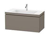 L-Cube Duravit vasque LC6918O9090 100 x 48 cm, 2000 , flanelle gris soie mat, coulissant 2000