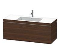 Duravit Meuble suspendu c-bonded L-Cube LC6919O6969 120×50 cm 1 tiroir sans trop-plein Noyer brossé