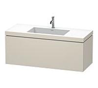Duravit Ensemble suspendu L-Cube LC6919O9191, 1 tiroir, sans trop-plein, 1200×500×480 mm, taupe mat
