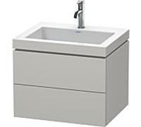 Duravit Meuble suspendu L-Cube c-bonded LC6926O0707 – 2 tiroirs, sans trop-plein, 1 trou robinet