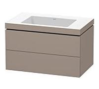 Duravit L-Cube Meuble avec vasque Vero Air, 2 tiroirs, LC6927N4343,