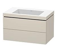 Duravit L-Cube Meuble avec vasque Vero Air, 2 tiroirs, LC6927N9191,