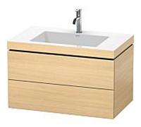 Duravit L-Cube Meuble avec vasque Vero Air, 2 tiroirs, LC6927O7171,