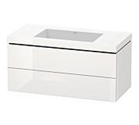 Duravit L-Cube Meuble avec vasque Vero Air, 2 tiroirs, LC6928N8585,