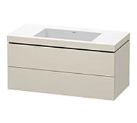 Duravit L-Cube Meuble avec vasque Vero Air, 2 tiroirs, LC6928N9191,