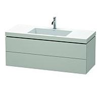 L-Cube Duravit vasque LC6929O0707 120 x 48 cm, 2000 , gris béton mat, 2 tiroirs