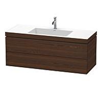 Duravit Vasque L-Cube LC6929O6969 120 x 48 cm, noyer brossé, 2 tiroirs