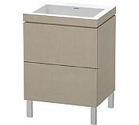 Duravit L-Cube Meuble avec vasque Vero Air, 2 tiroirs, LC6936N7575,