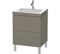L-Cube Duravit vasque LC6936O9090 60 x48 cm, trou pour robinet match2, gris flanelle satiné, 2 2000