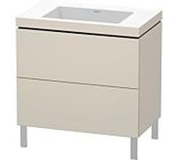 Duravit L-Cube Meuble avec vasque Vero Air, 2 tiroirs, LC6937N9191,