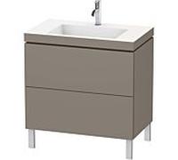 Duravit Ensemble vertical c-bonded L-Cube LC6937O9090, 2 tiroirs, 1 trou, sans trop-plein, Flanelle