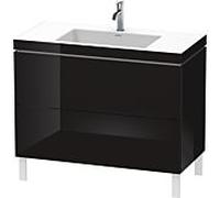 Duravit Meuble lavabo L-Cube c-bonded LC6938O4040 - 2 tiroirs - noir brillant