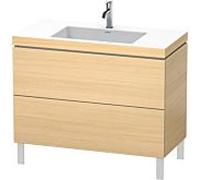 Duravit Meuble lavabo L-Cube c-bonded LC6938O7171 2 tiroirs 1000×698×480 Placage chêne méditerranéen