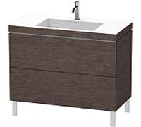 L-Cube Duravit vasque LC6938O7272 100 x 48 cm, trou pour robinet match2, chêne foncé brossé, 2 2000
