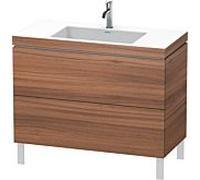 Duravit - Vasque L-Cube LC6938O7979 100 x 48 cm, trou pour robinet Match2, noyer naturel