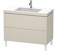 Duravit L-Cube Meuble avec vasque Vero Air, 2 tiroirs, LC6938O9191,