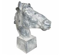 L_heritier_du_temps Statue tête de cheval - Gris