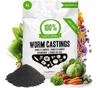 L’humus de Vers 5 Liter - Engrais Universels Vermicompost Organique pur - Terreau Naturel Pour la Construction et L'amélioration des Plantes - Baltic Worm (1 x 5 Litres)