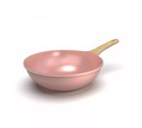 L´incroyable Wok Cookut Revêtement Céramique 28 cm - Rose Guimauve