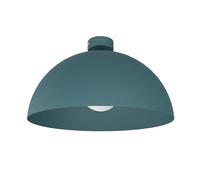L+ Lampe plafonnier moderne dôme demi-sphère abat-jour métal 40 cm E27 cuisine salon chambre design moderne (vert)
