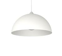 L+, lustre suspendu, en métal, forme demi-sphère, diamètre 40cm, 1x E27, couleur blanc RAL 9016 (blanc, 40cm)