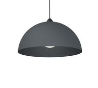L+, Lustre suspendu, en métal, forme demi-sphère, diamètre 40cm, 1x E27, couleur gris anthracite RAL 7016 (gris anthracite, 40 cm)