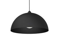L+, lustre suspendu, en métal, forme demi-sphère, diamètre 40cm, 1x E27, couleur noir RAL 9005 (noir, 40cm)
