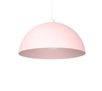 L+, lustre suspendu, en métal, forme demi-sphère, diamètre 40cm, 1x E27, couleur rose RAL 14-1905 (rose, 40cm)