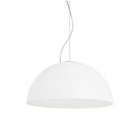 L+, lustre suspendu, en métal, forme demi-sphère, diamètre 60cm, 1x E27, couleur blanc RAL 9016 (blanc, 60cm)