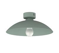 L+ Plafonnier d'LED, modèle à dôme en métal - Diamètre 30cm - Douille : E27 (ampoule non fournie) - Made in Italy - Design moderne pour la cuisine et le salon (Vert Iceberg)