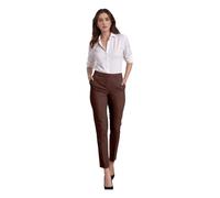 L S U Pantalon pour femme extensible léger finement cousu demi-élastique à enfiler pantalon de travail formel, marron, 38 Grande longueur