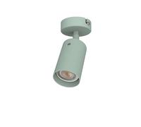 L+ Spot orientable «LED» en métal, à fixer au plafond ou au mur - Raccord «GU10» - Made in Italy - Diamètre 6 cm - Design moderne pour la cuisine et le salon (Vert Iceberg)