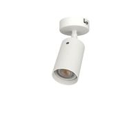 L+ Spot orientable «LED» en métal, à fixer au plafond ou au mur - Raccord «GU10» - Made in Italy - Diamètre 6 cm - Design moderne pour la cuisine et le salon (Blanc)